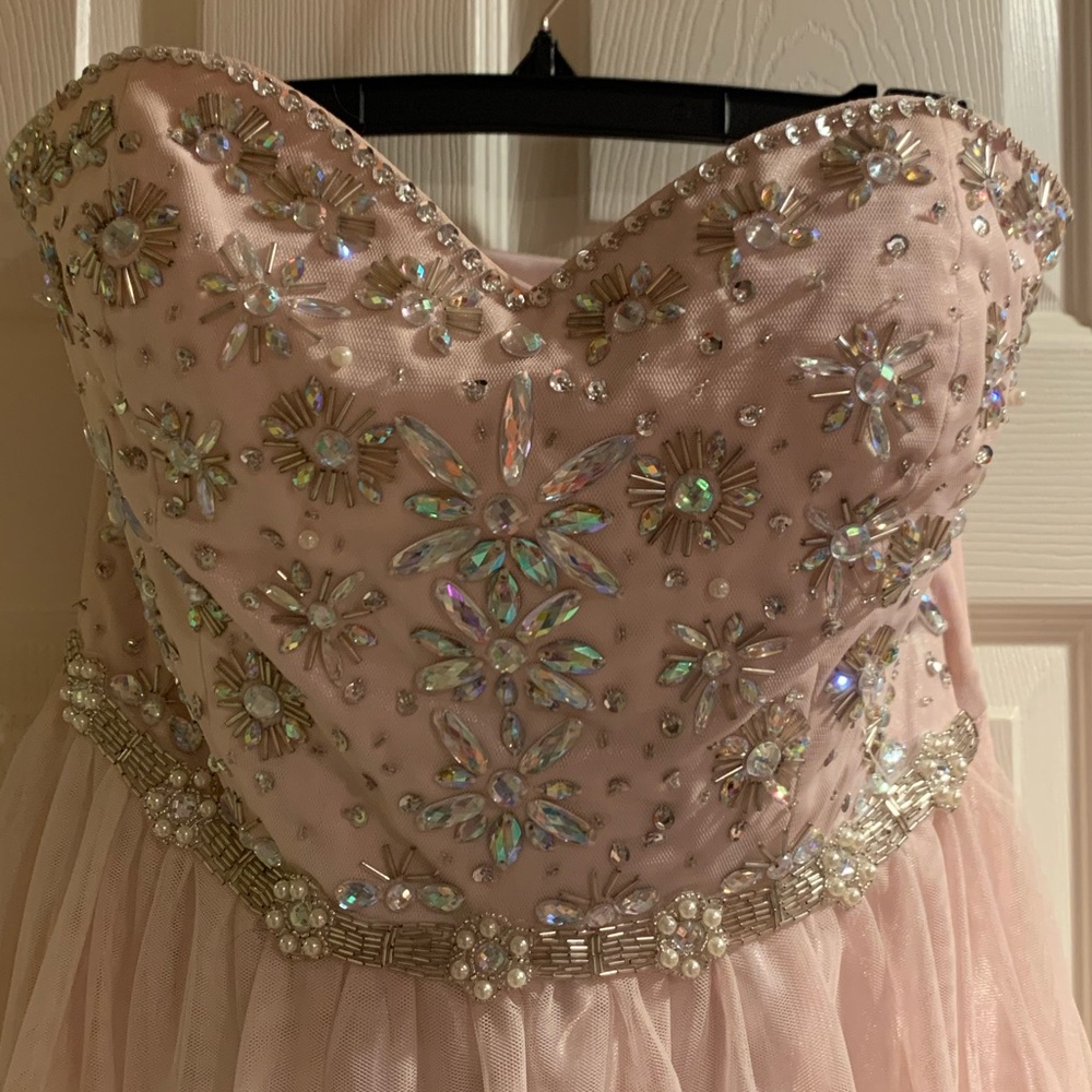 Pale Pink Strapless Dress